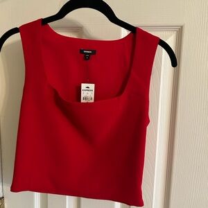 Express Bold Red Crop Top